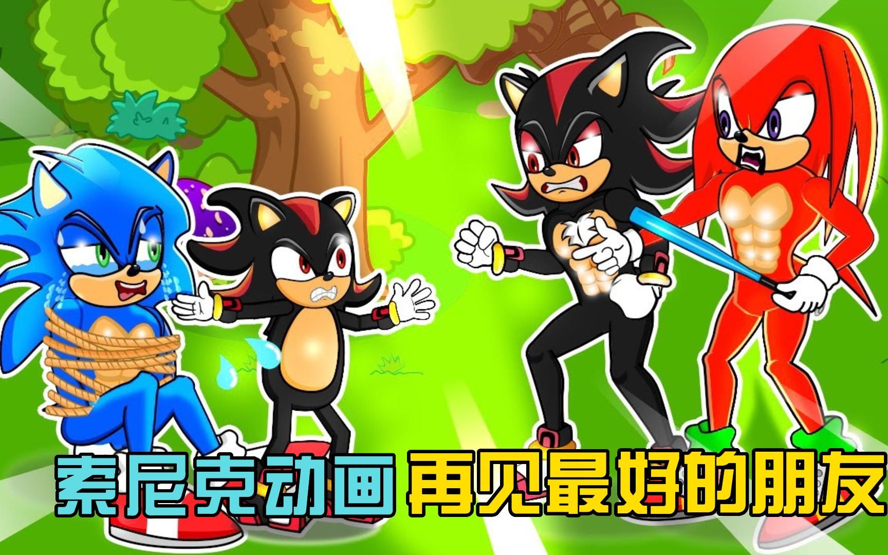 索尼克动画:索尼克被追杀掉入悬崖,和暗影宝宝建立深厚的友情!