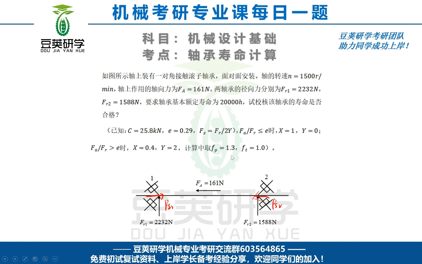 机械考研每日一题——轴承寿命计算哔哩哔哩bilibili