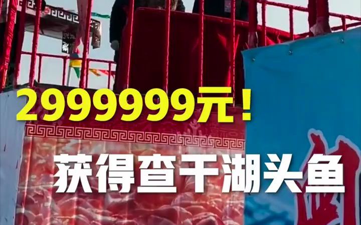 [图]再创历史新高！查干湖冬捕头鱼拍得2999999元天价