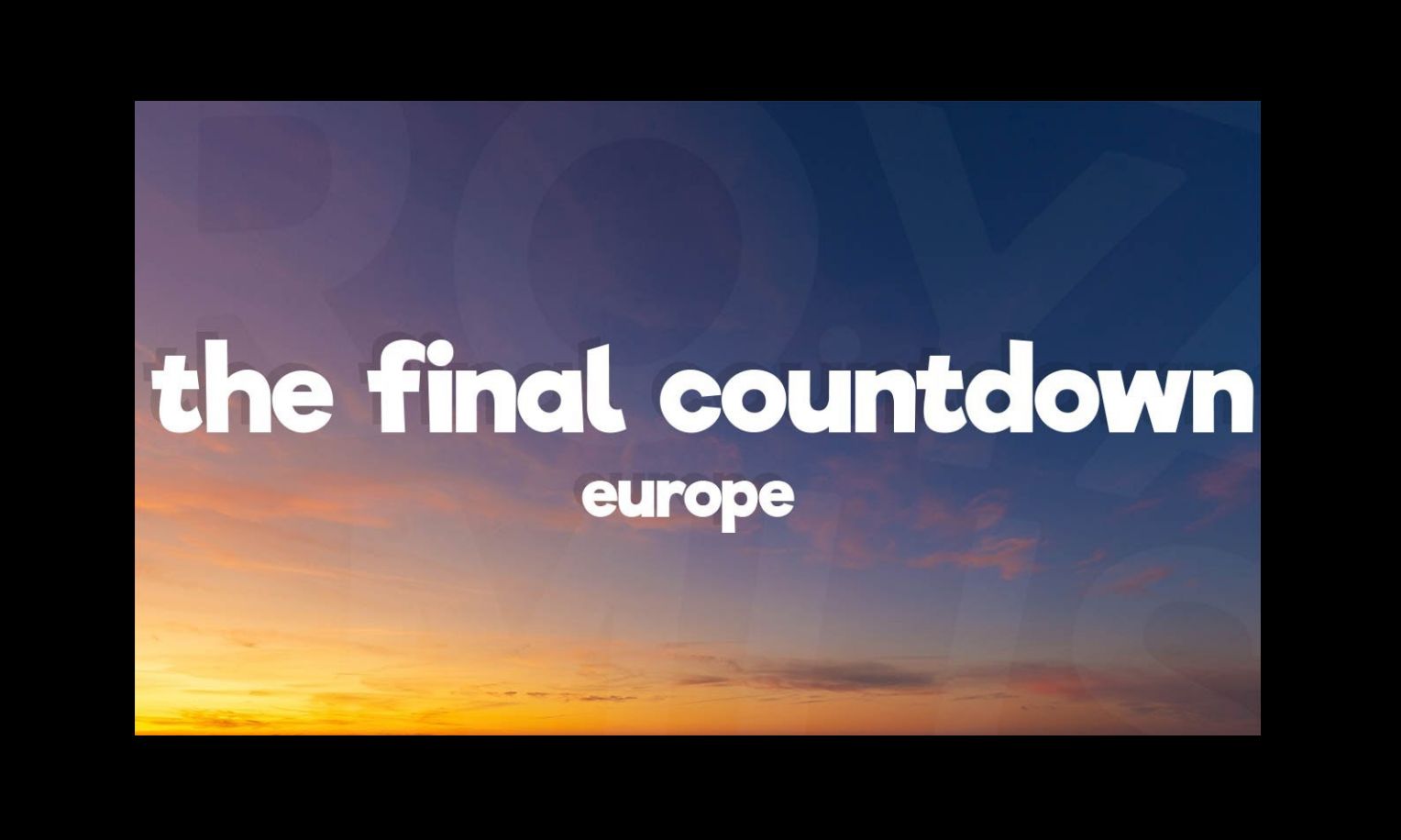 [图]Europe - The Final Countdown (Lyrics)