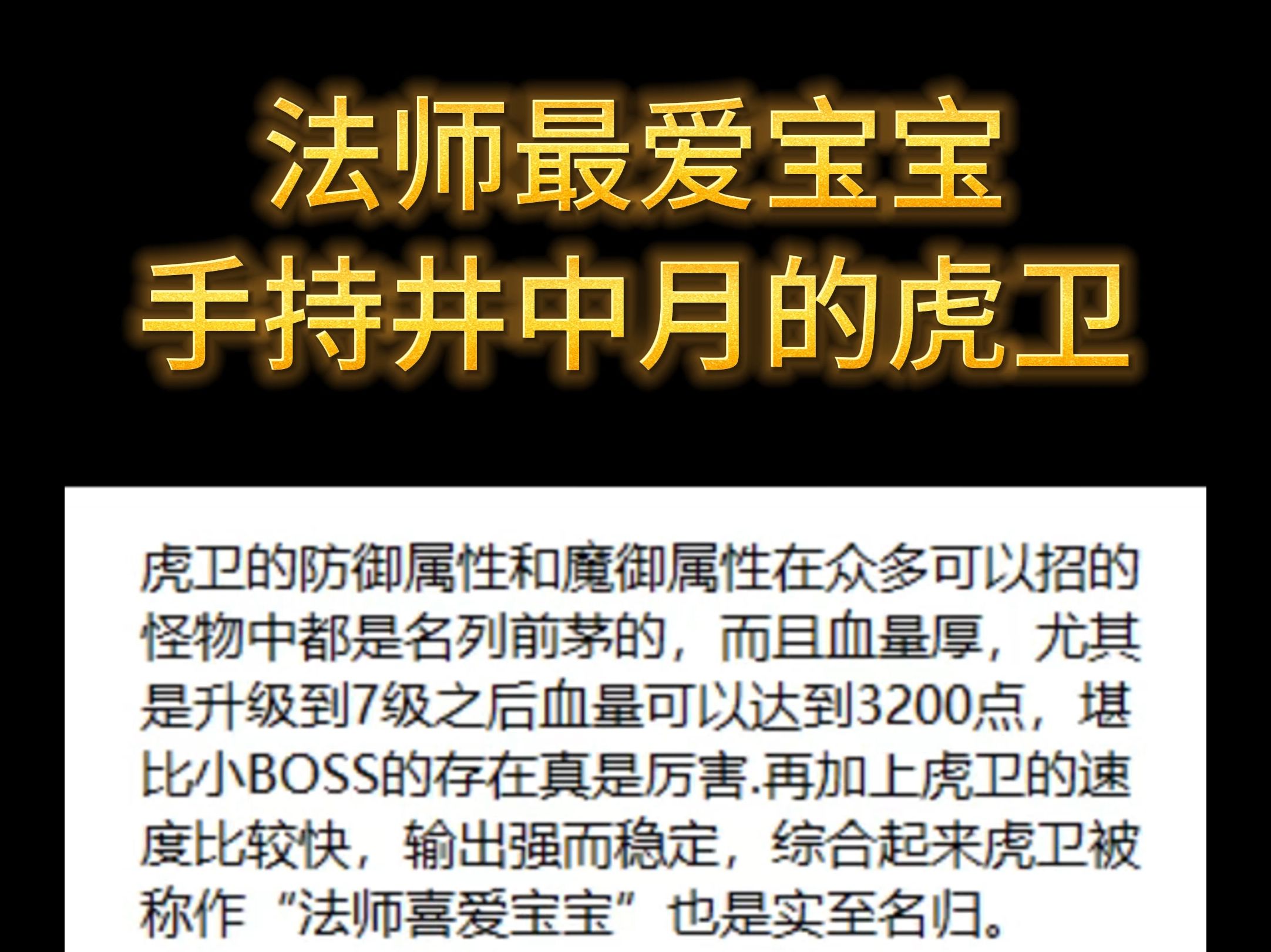 传奇法师最爱宝宝手持井中月的虎卫热血传奇