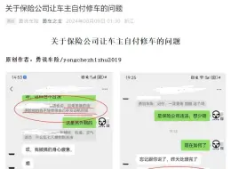 Download Video: 关于保险公司让车主自付修车的问题