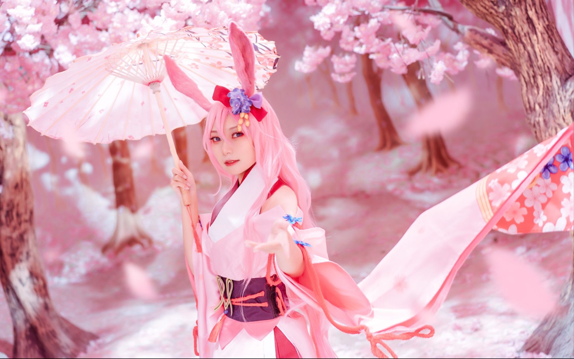 91】崩坏三八重樱cos正片 「舰长,一起赏樱好吗?」