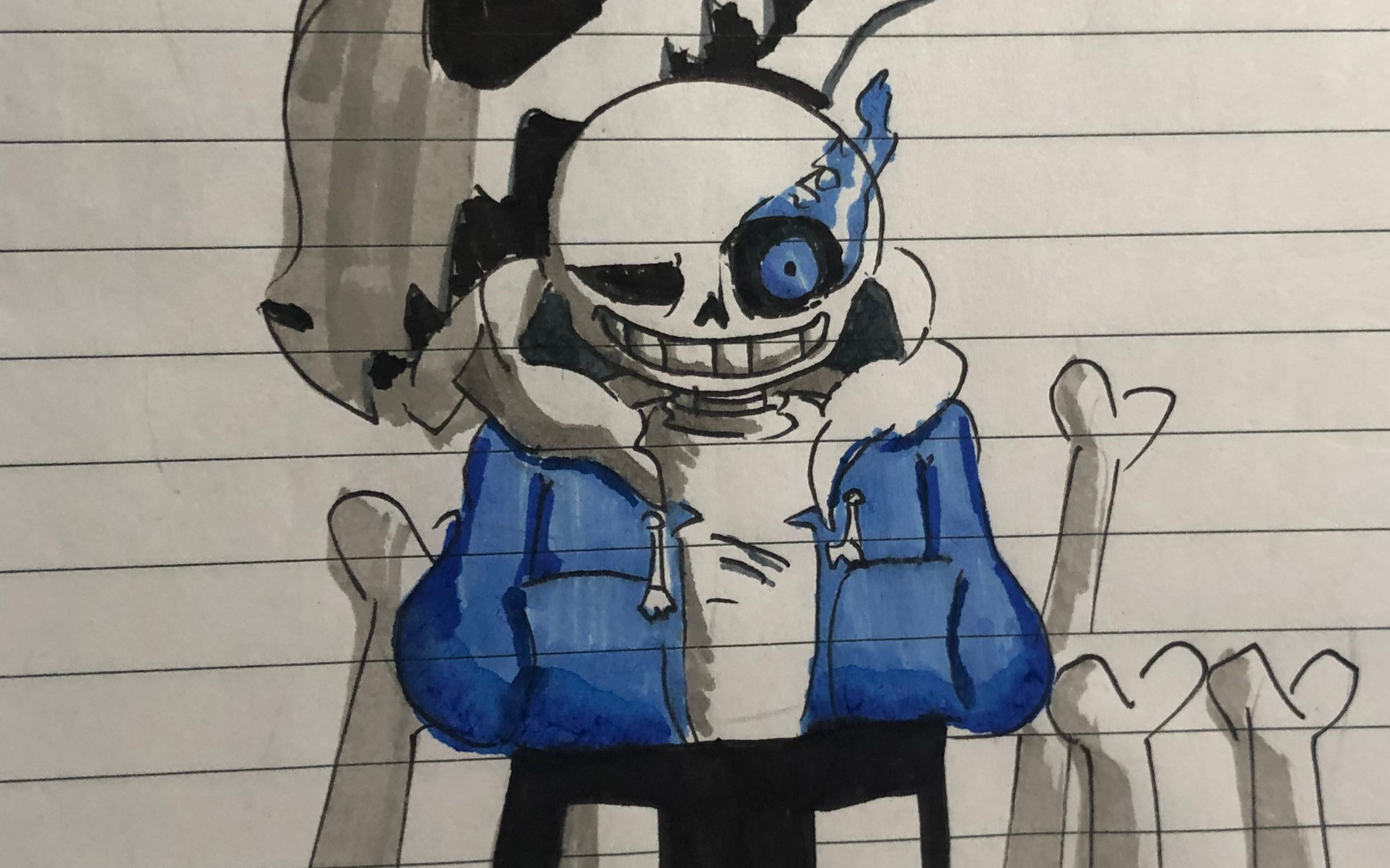 手把手教你如何画sans *一笔一画