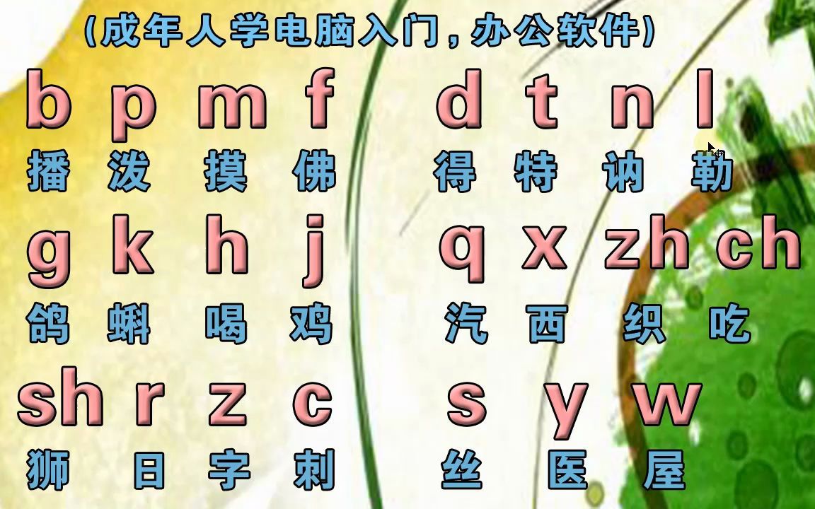 成人自學拼音打字,看這裡零基礎學習拼音拼讀教學視頻,打字不難