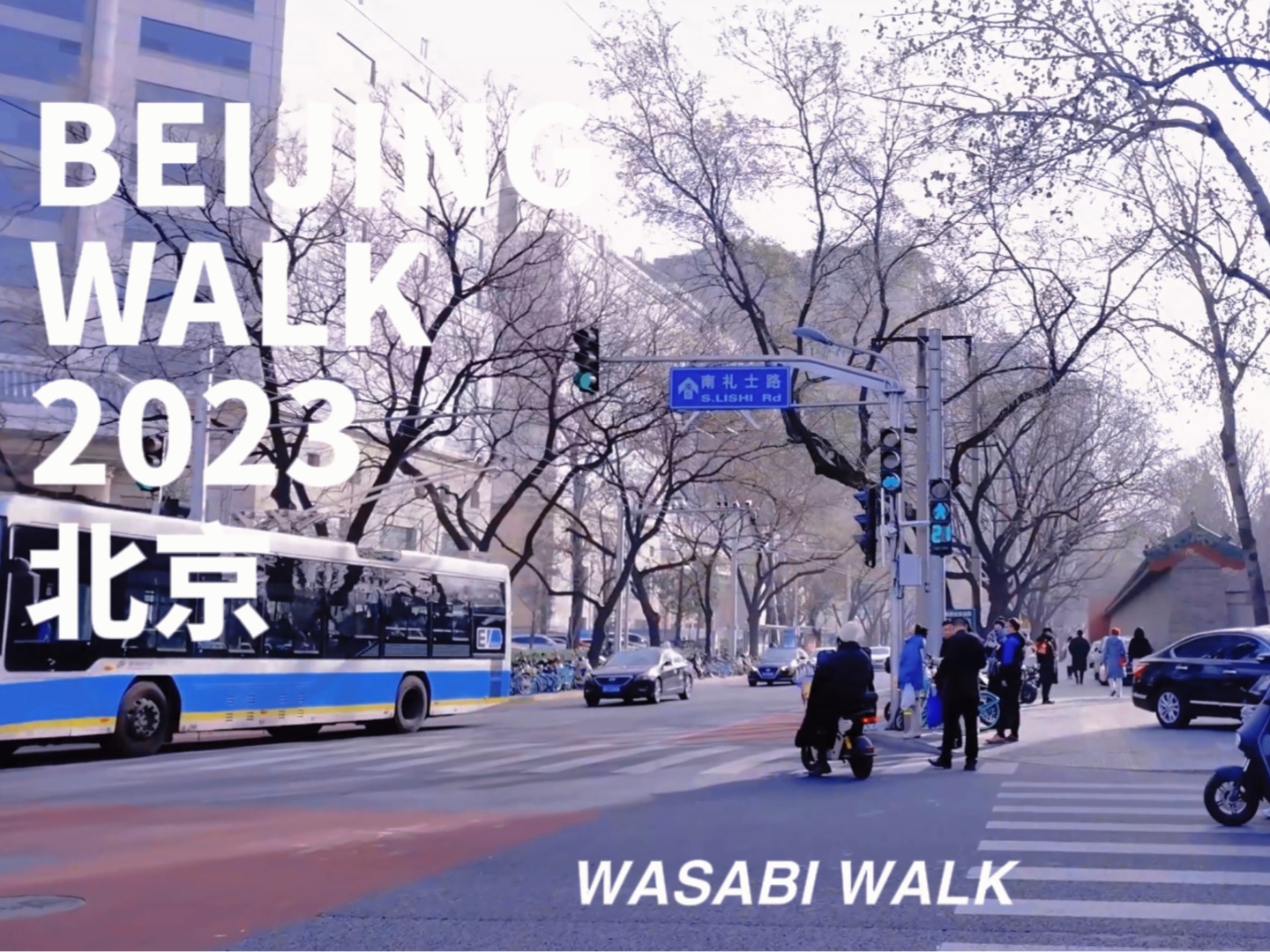 BeijingWalk | 北京西城/北礼士路到南礼士路下午日常散步趣 | 放松减压 无声散步 环境音2024.01[4K]哔哩哔哩bilibili