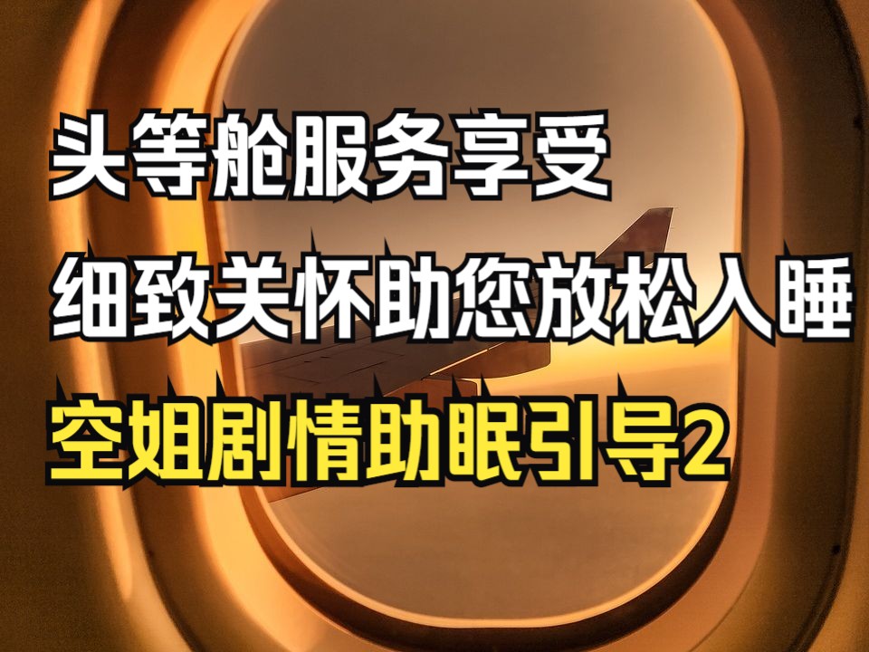 头等舱服务享受,细致关怀助您放松入眠 空姐助眠剧情引导2哔哩哔哩bilibili