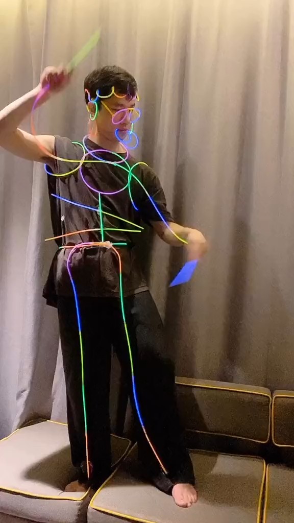 有趣的荧光棒舞分享给有趣的你