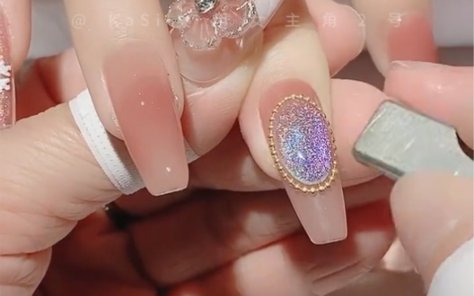 仙女必备的猫眼贝壳美甲