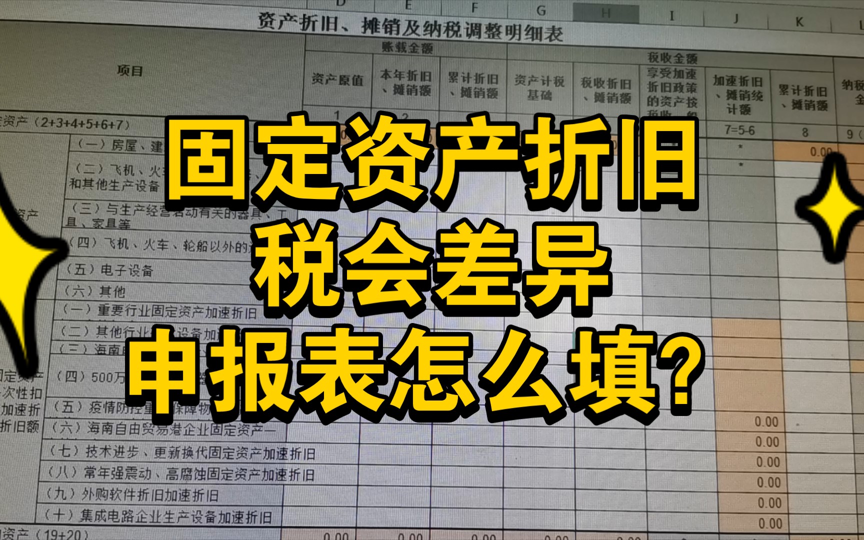 汇算清缴~固定资产折旧、一次性扣除申报表怎么填哔哩哔哩bilibili