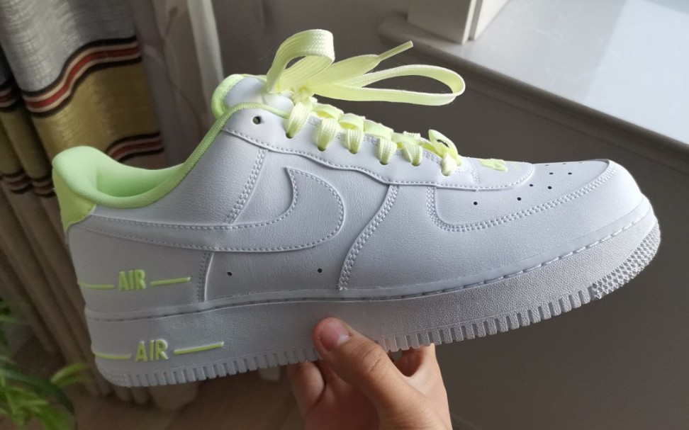 空军一号荧光黄绿色记录视频