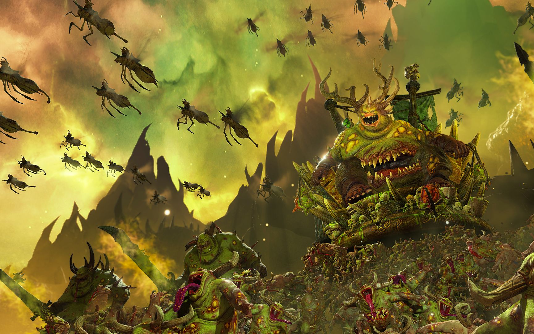 《全面战争:战锤3》纳垢vs色孽战斗演示视频!