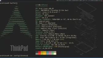 当初三非信竞生用起了Arch，这是他的窗口管理器