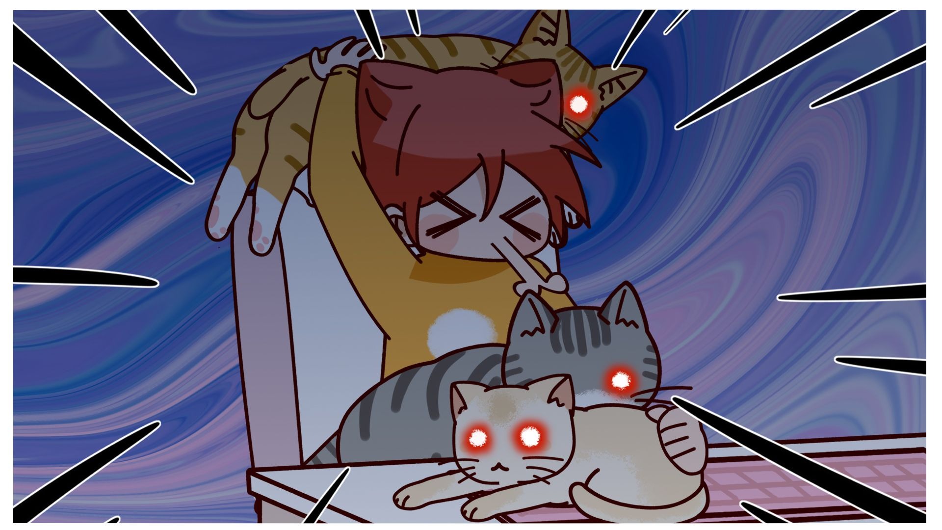 【轰】这么有病的猫我居然有三只！！