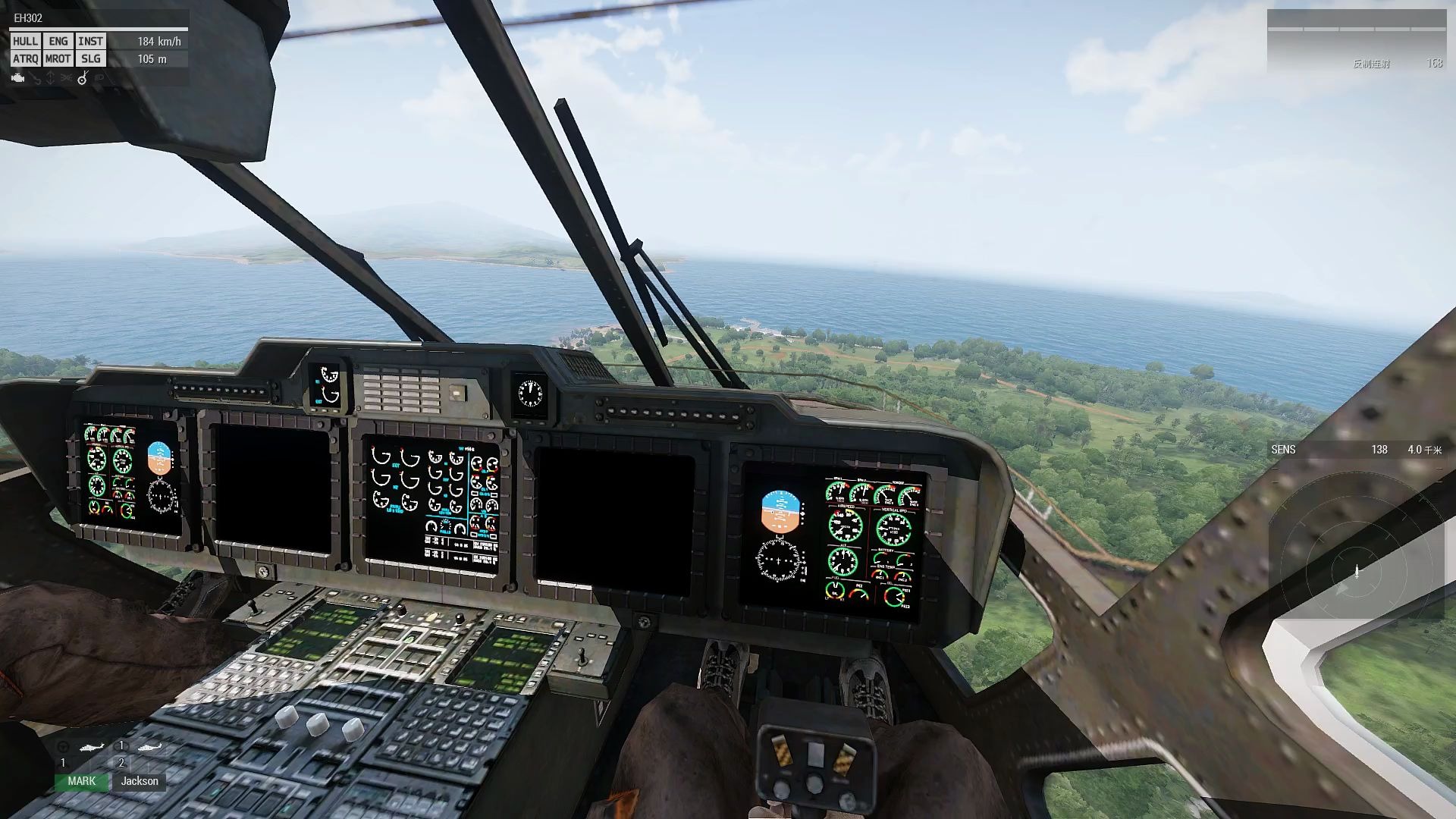 arma3 武装突袭3 t岛 直升机观光之旅