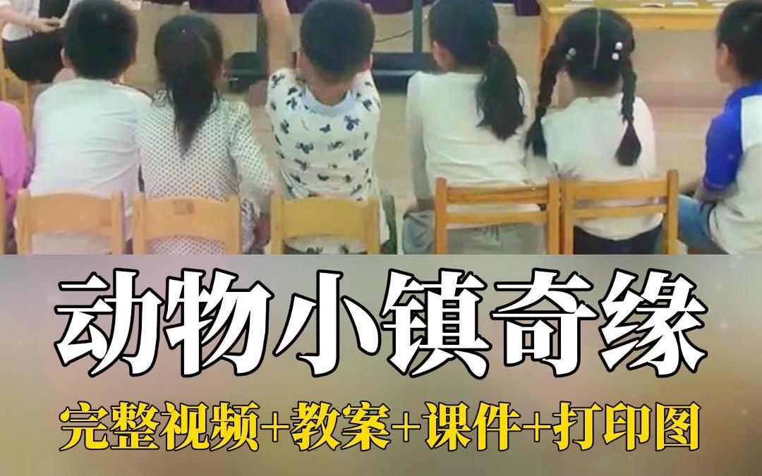 幼儿园大班语言绘本故事名师优质公开课《动物小镇奇缘》完整版视频+幼师教案+课件PPT哔哩哔哩bilibili