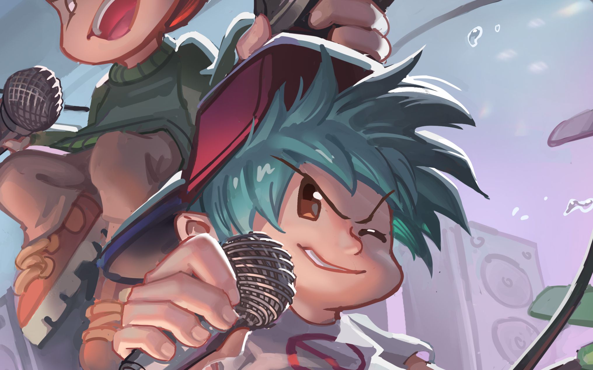 ps绘画过程 涂了bf和pico掰头贴贴  【fnf】【whinghope】