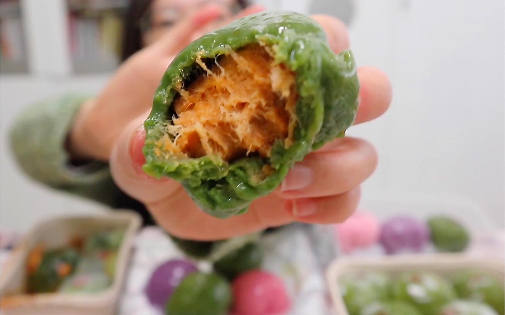 活动作品排队到崩溃的杏花楼青团测评新品芝士牛肉经典蛋黄肉松草莓