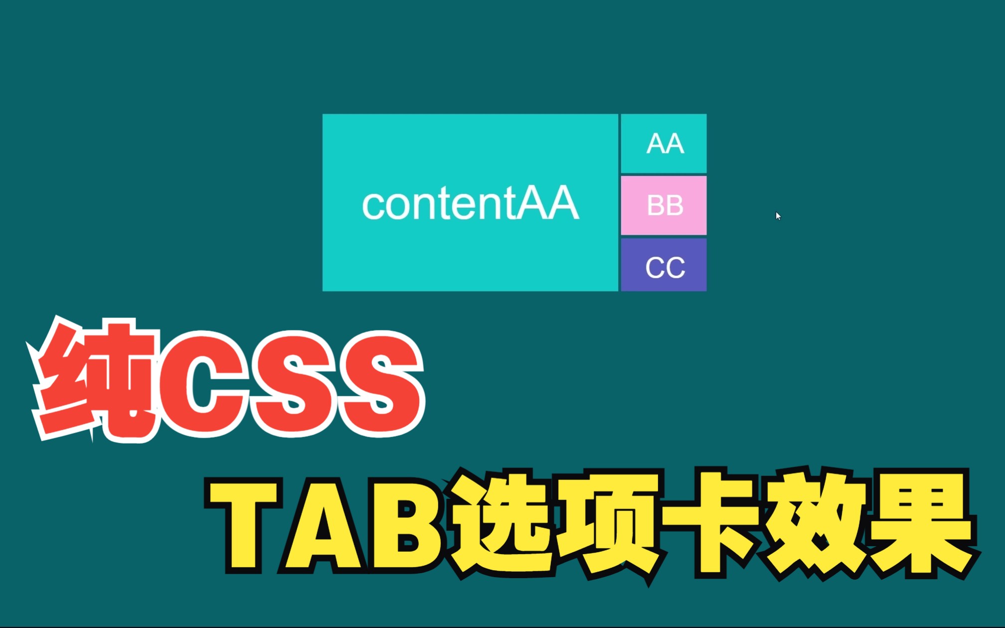 实用前端效果,纯CSS实现TAB选项卡~哔哩哔哩bilibili