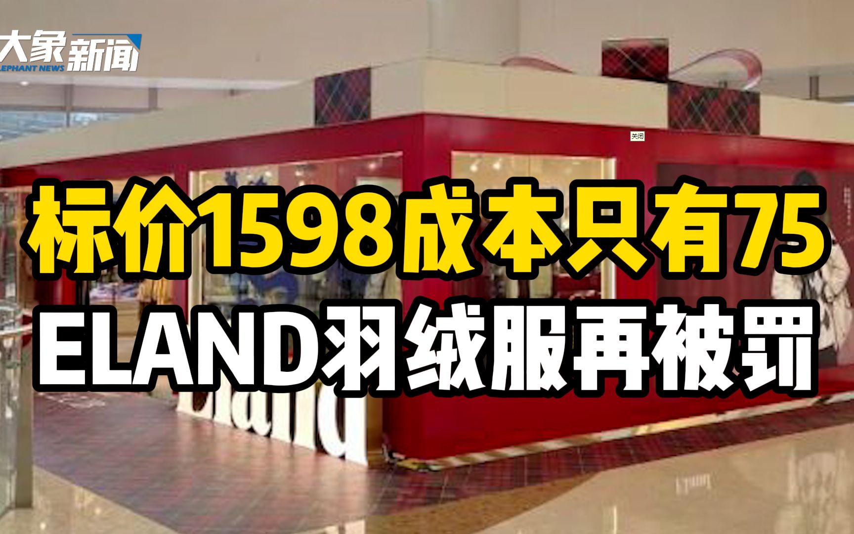 标价1598成本只有75?ELAND羽绒服以次充好再次被罚!哔哩哔哩bilibili