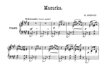 [图]【曲谱同步】《Mazurka》——德彪西（Debussy）