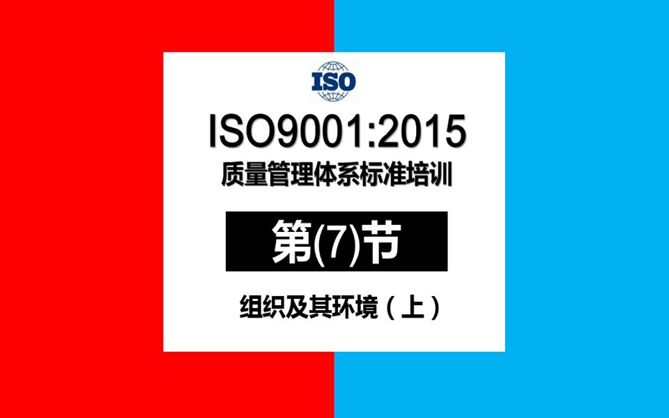 ISO9001质量管理体系最新标准培训4.1理解组织及其环境哔哩哔哩bilibili