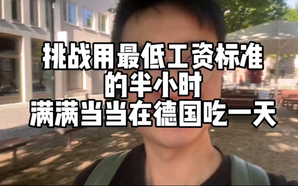 德国码农小哥挑战仅用5欧元,德国半小时最低工资标准,在德国痛快吃一天哔哩哔哩bilibili