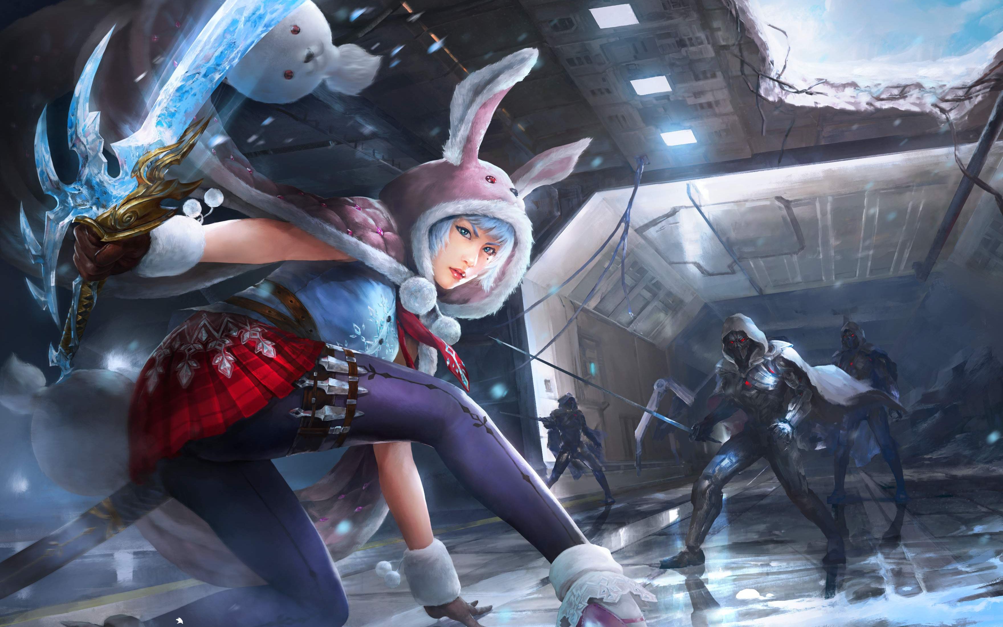 自由之战解说视频:剑之圣女全场打酱油,我只想做萌萌的兔女郎!