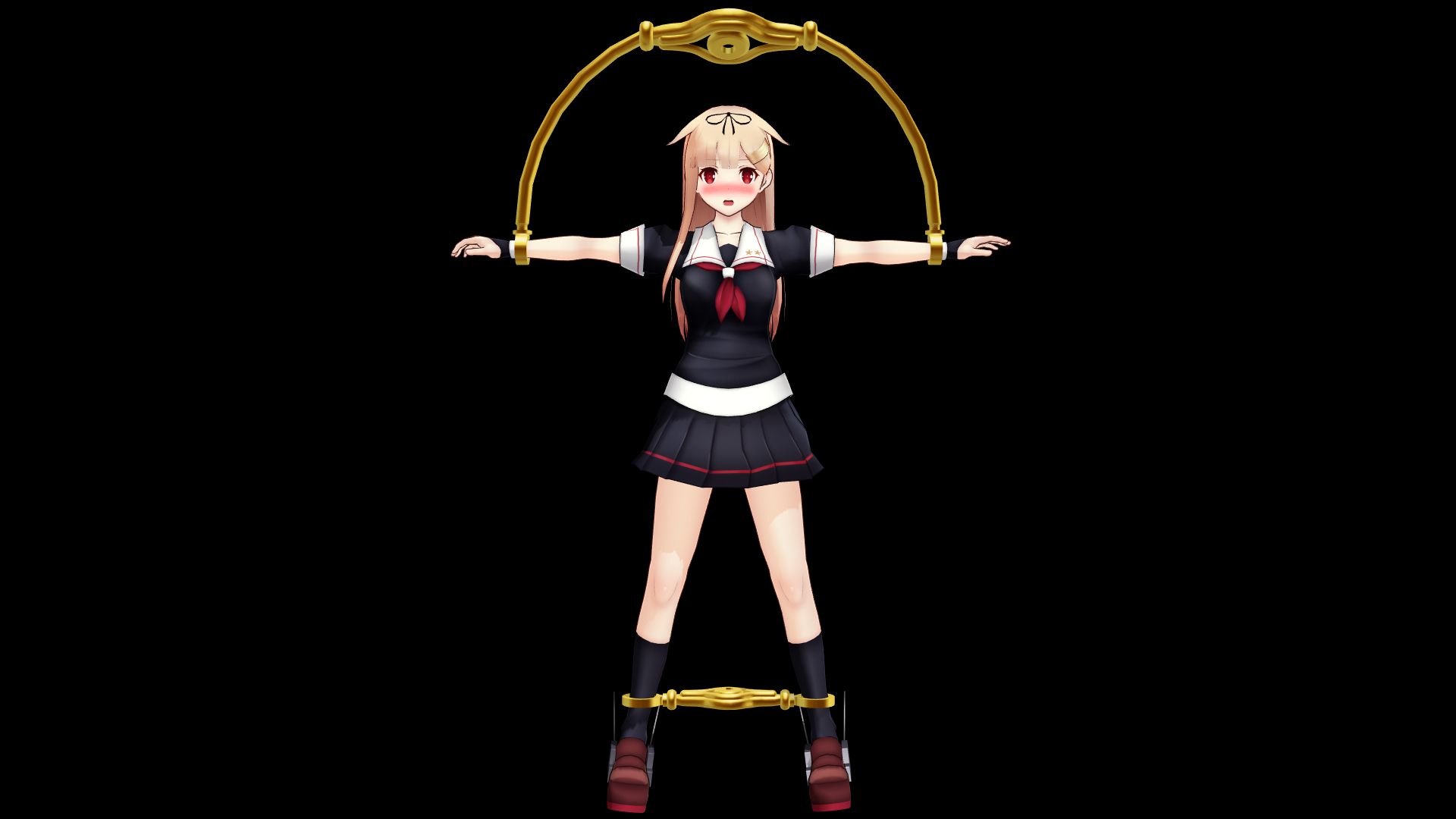 被有眼睛的拘束怪物抓住了