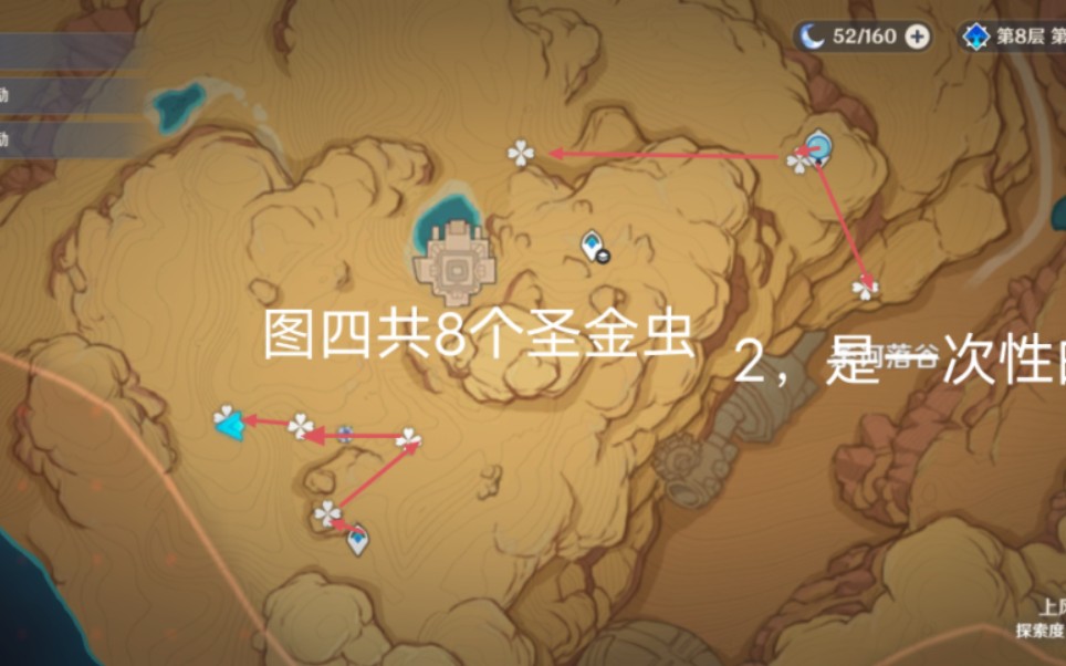 图四共8个圣金虫!