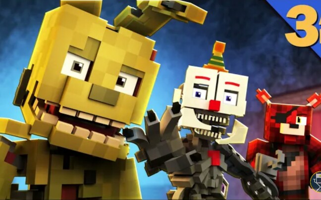 (fnaf/minecraft/1080p/合集)fnaf minecraft music video