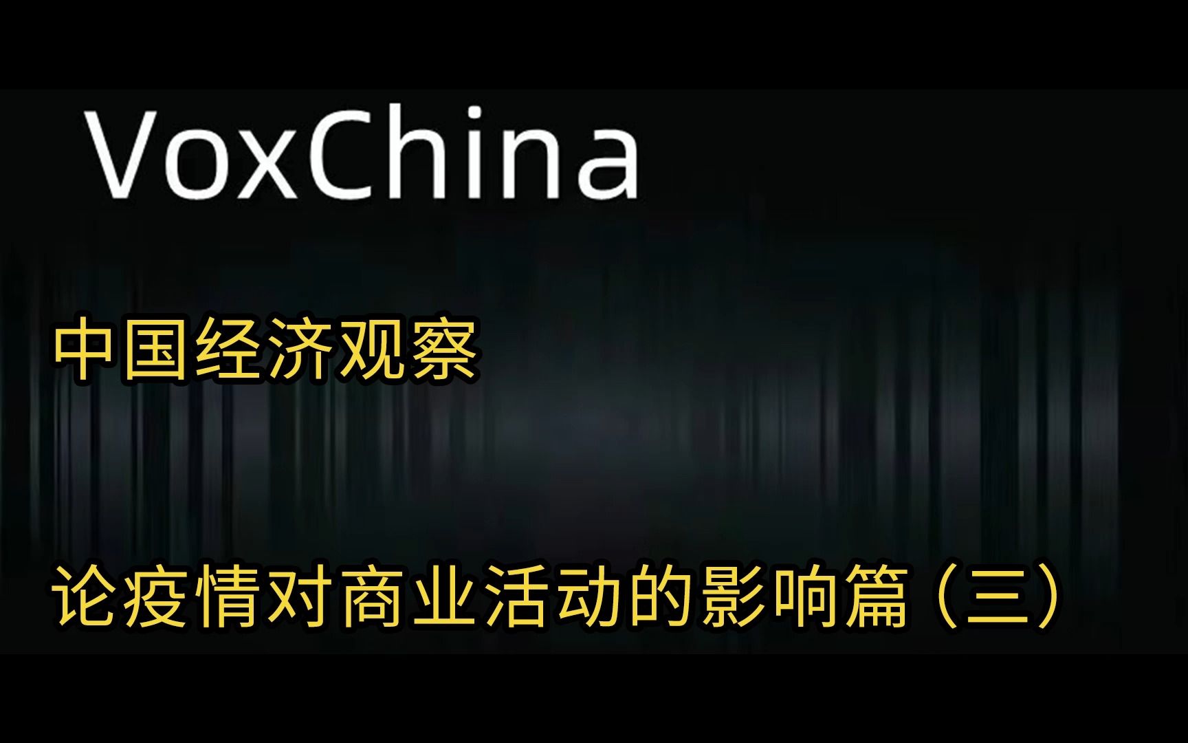 VoxChina中国经济观察 | 疫情对商业活动的影响篇(三)哔哩哔哩bilibili