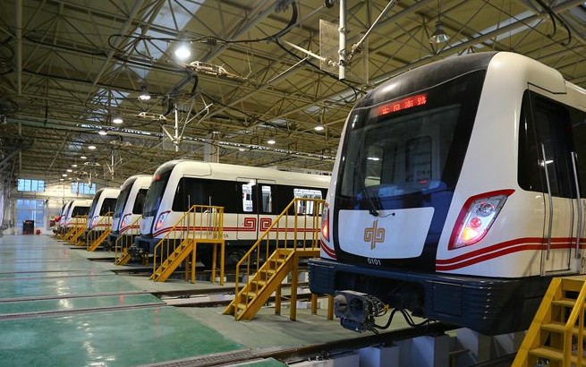 郑州地铁1号线市体育中心二七广场后面展望pov