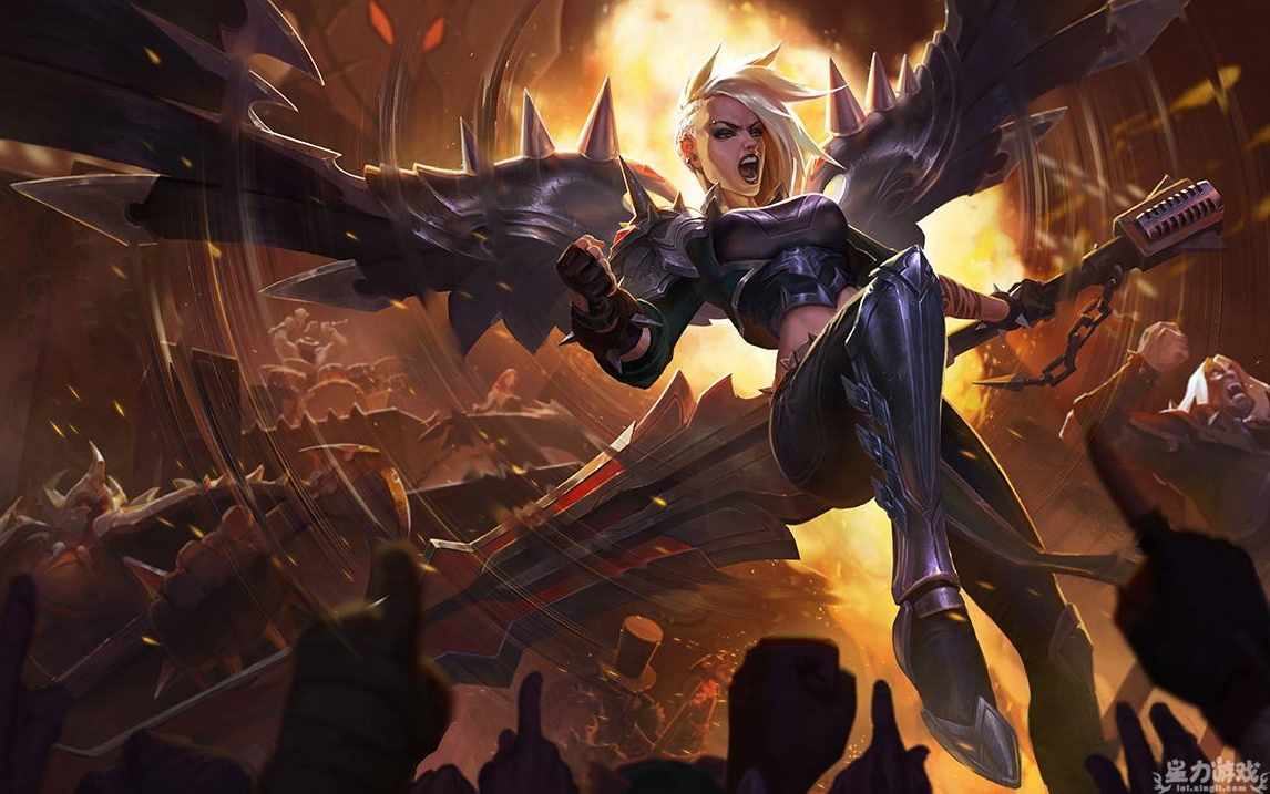 审判天使 凯尔 五杀摇滚女声主唱 皮肤浏览 skin spotlight_哔哩哔哩