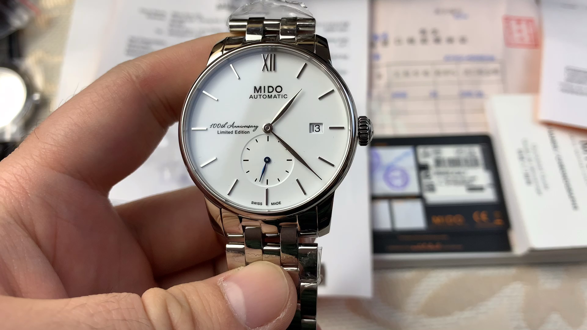 美度贝伦赛丽100周年限量机械男表