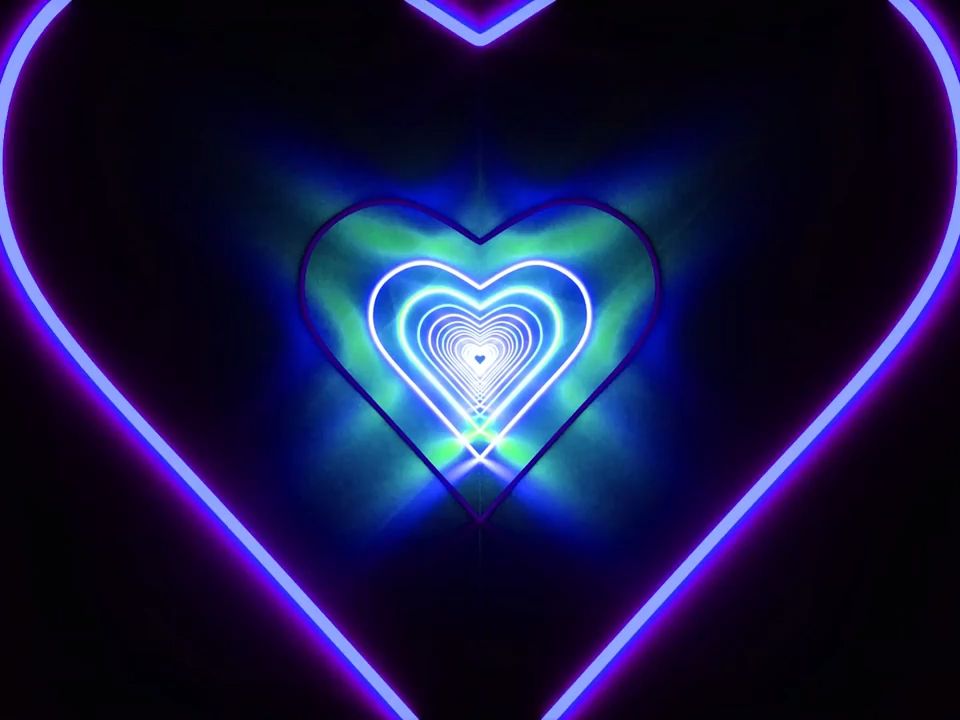 y1421 多远都要在一起 歌曲配乐 唯美爱心光线线条霓虹灯炫酷动感舞蹈