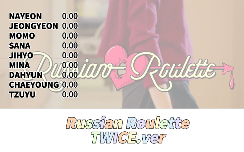 [图]假如TWICE唱俄罗斯轮盘 (Russian Roulette - Red Velvet) | 属于兔瓦斯的送命游戏 | 假想歌词分配7