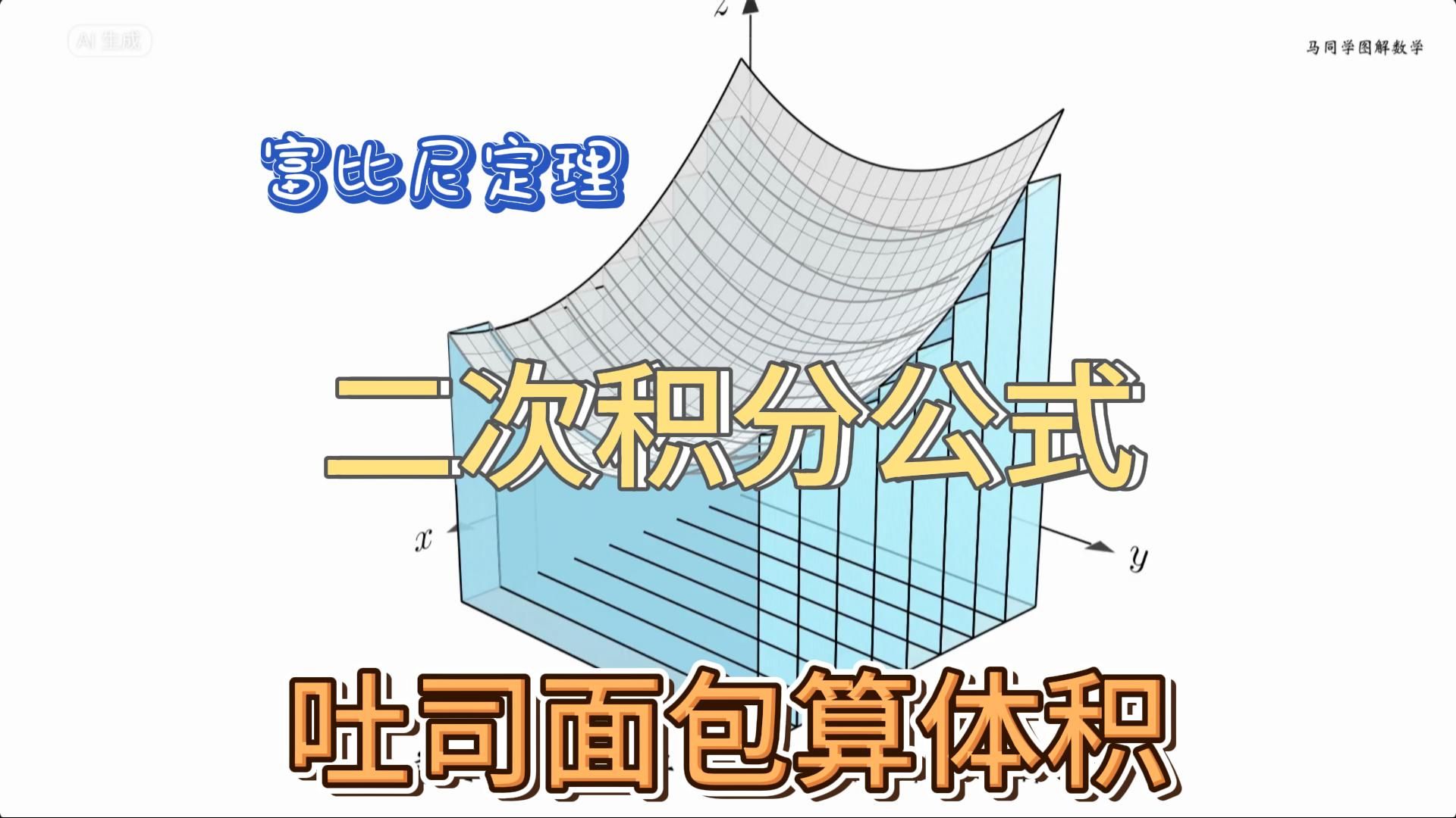 富比尼定理 (二次积分公式)|马同学图解微积分