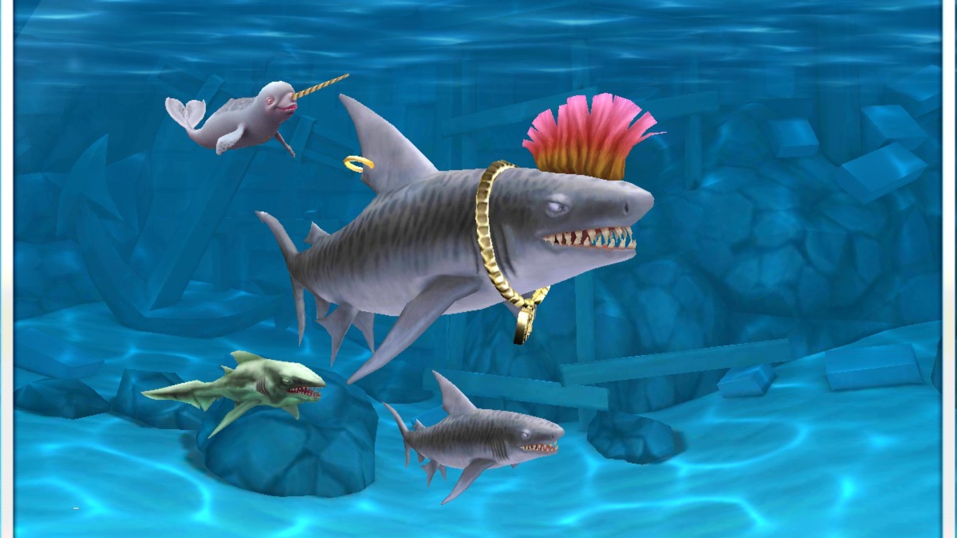 饥饿鲨倒放:大尾虎哥复活大螃蟹!