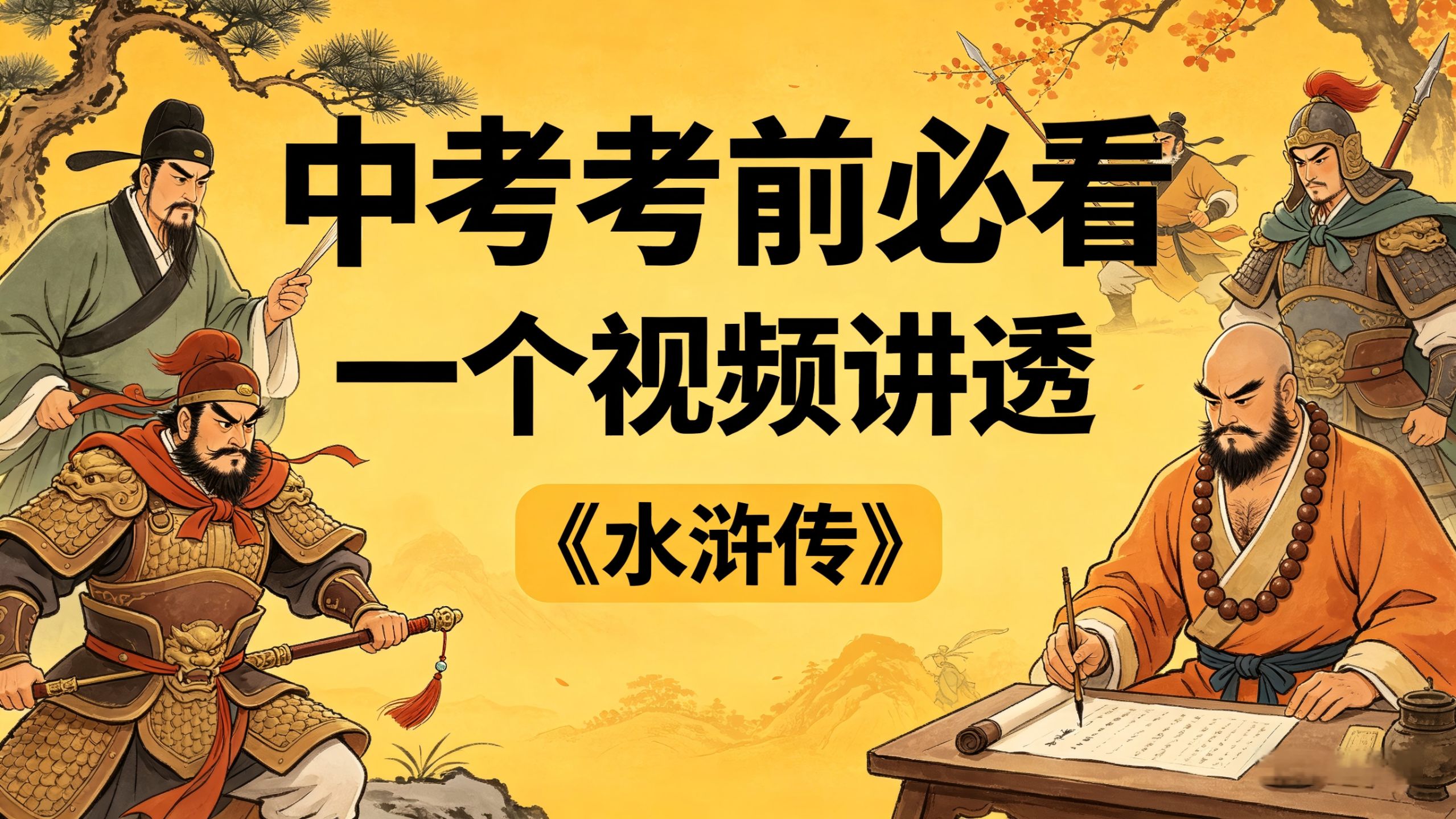2026中考考前必看，一个视频讲透《水浒传》