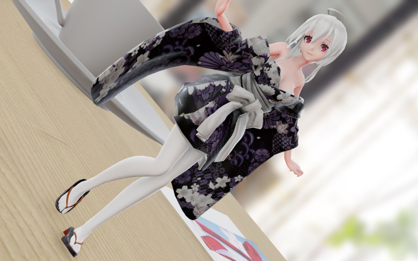 mmd丝白弱音我穿和服的样子你喜欢嘛