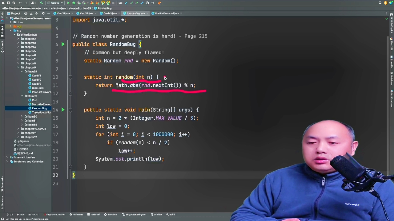 [架构师书房]Random类nextInt()漏洞及替代方案 Math.abs什么情况下返回负数 《effective Java》哔哩哔哩bilibili