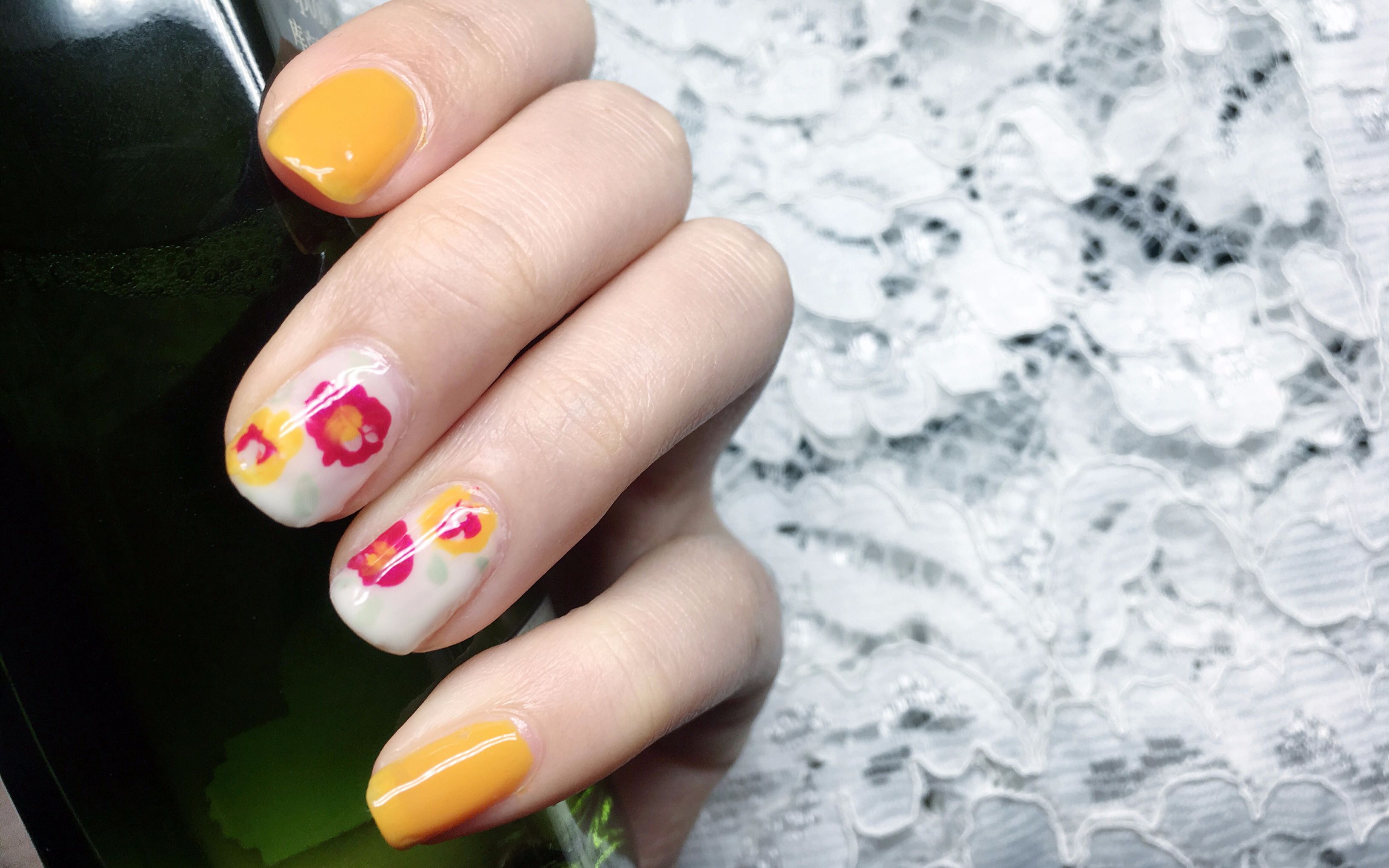 【懒夏的春日美甲】春田花花 可爱清新系美甲_哔哩哔哩_bilibili