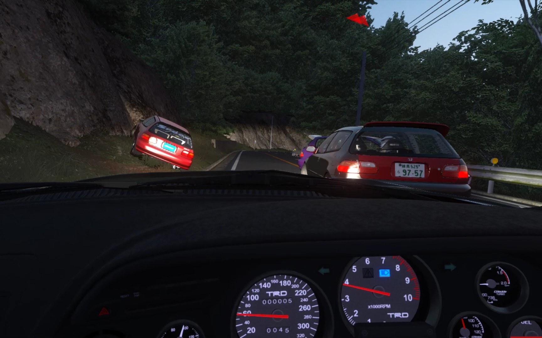 丰田supra mkiv凌晨 山路飙车