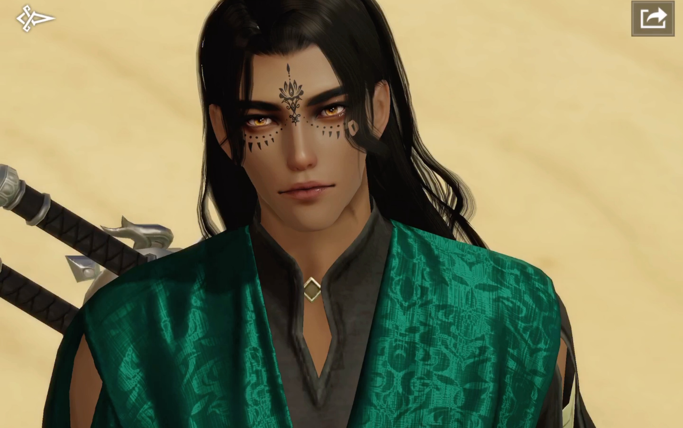 【侍山海】《一梦江湖》黑皮伽蓝成男捏脸