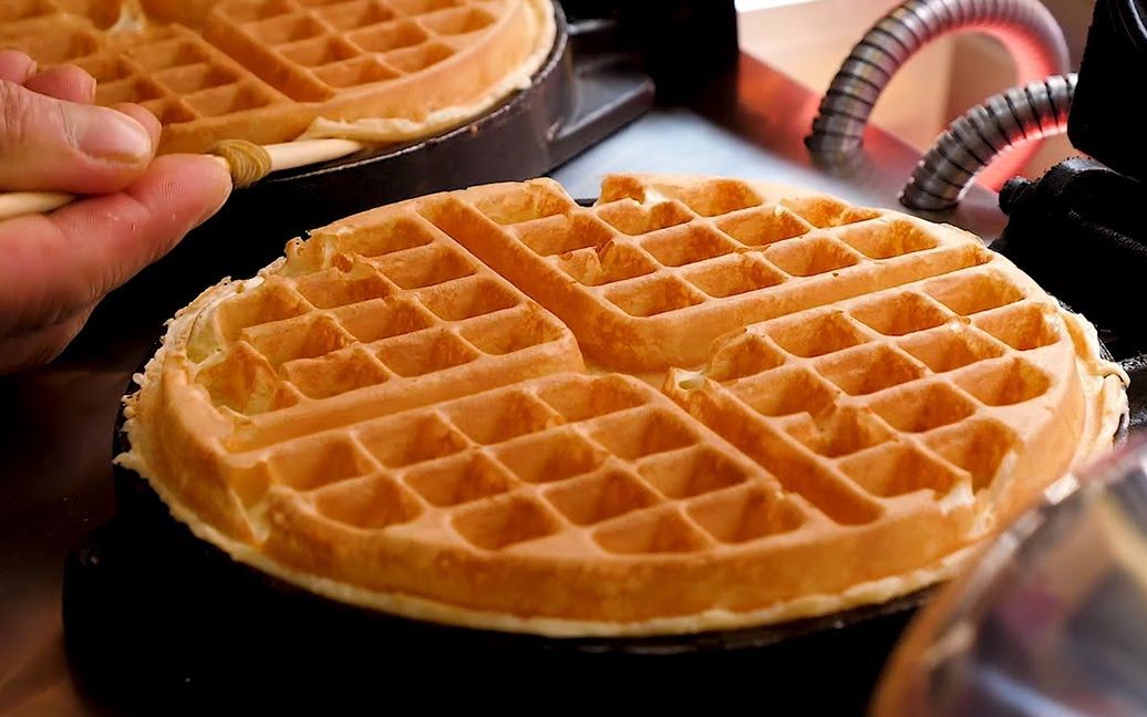 芒果奶油华夫饼-韩国街边小吃