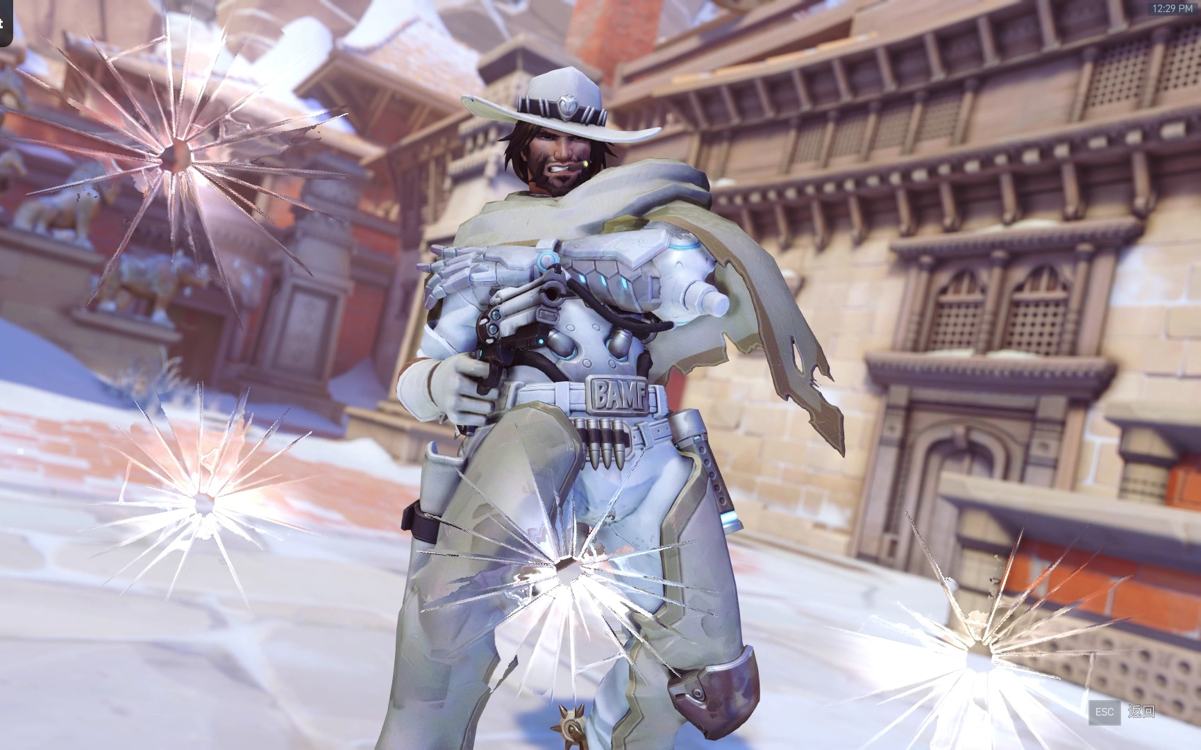 第一次麦克雷开大成功击杀~留念