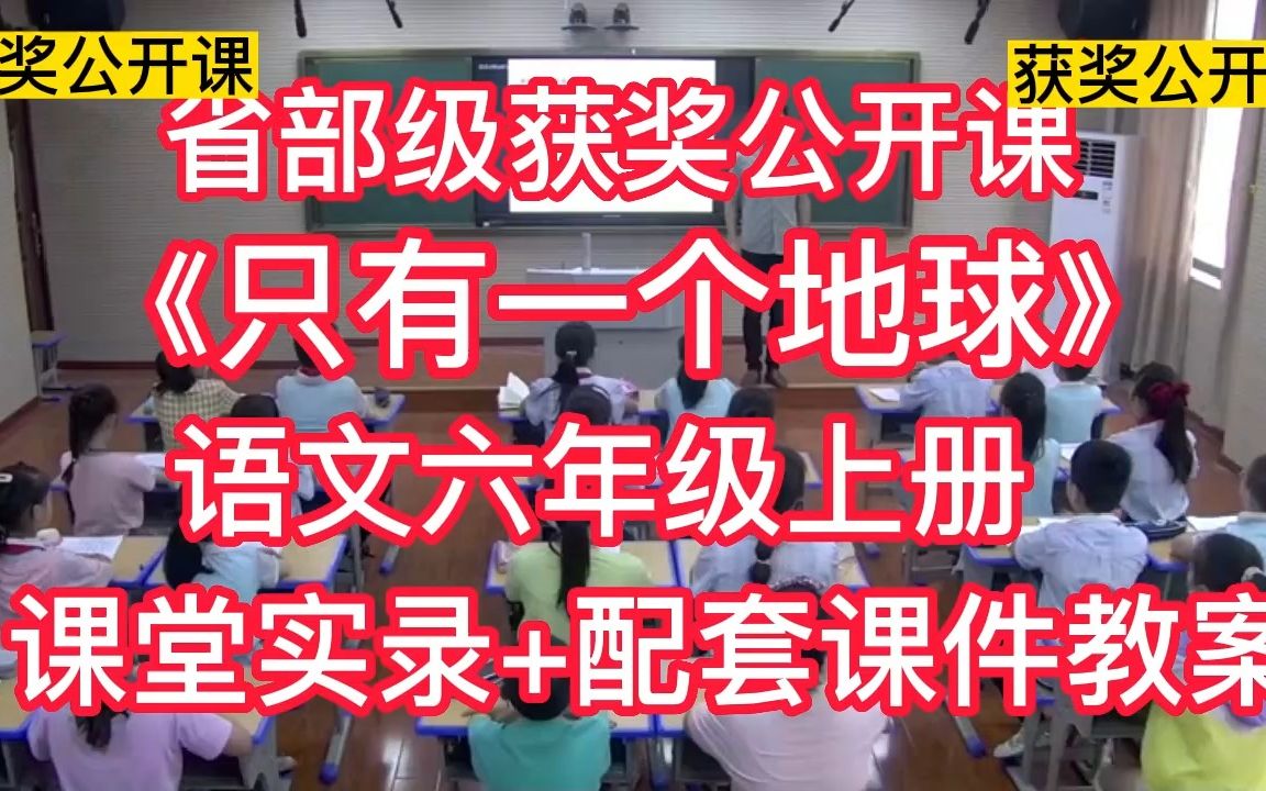 《只有一个地球》优质公开课 教师获奖课 比赛课课堂实录(有PPT教案)小学语文六年级上册哔哩哔哩bilibili