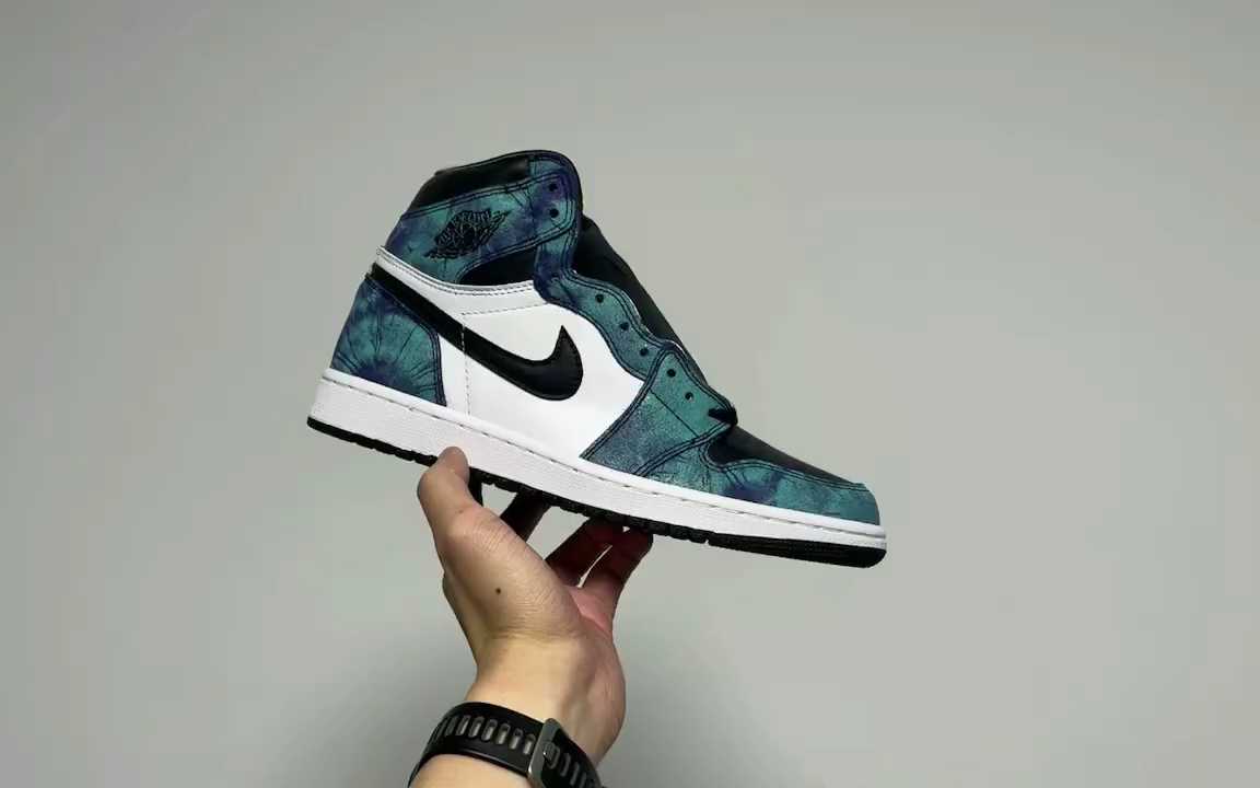 aj北卡漆面 黑红脚趾 扎染