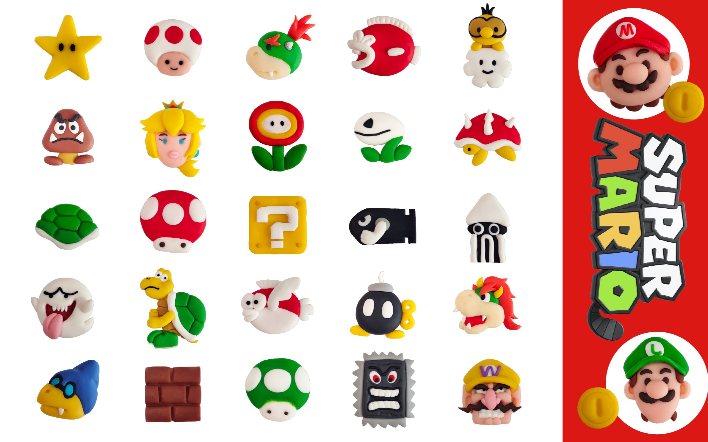 粘土《超级马里奥》全人物制作